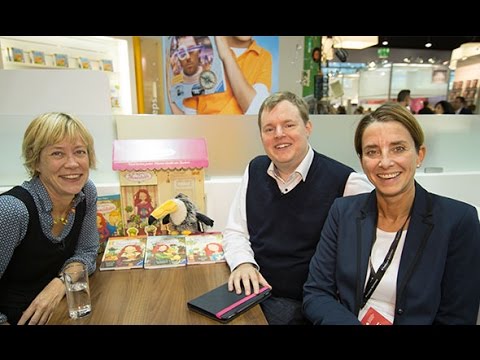 Gina Mayer im Gespräch mit Mike Altwicker auf der Frankfurter Buchmesse. Quelle: 59plus/Mattin Ott