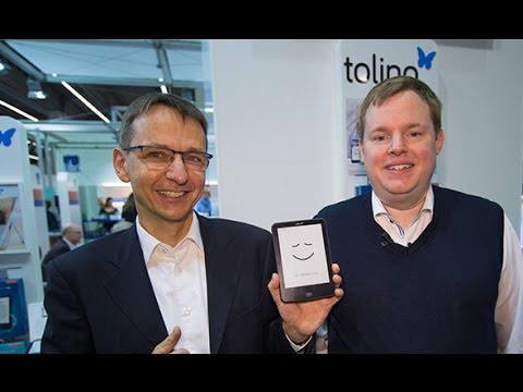 Mike Altwicker und Ralf Schiering stellen den Tolino vor. Quelle: 59plus/Mattin Ott