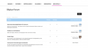 Auch auf 59plus gibt es eine Online-Community in der sich die Mitglieder austauschen könne. Bildquelle: 59plus.de/59plus-forum/
