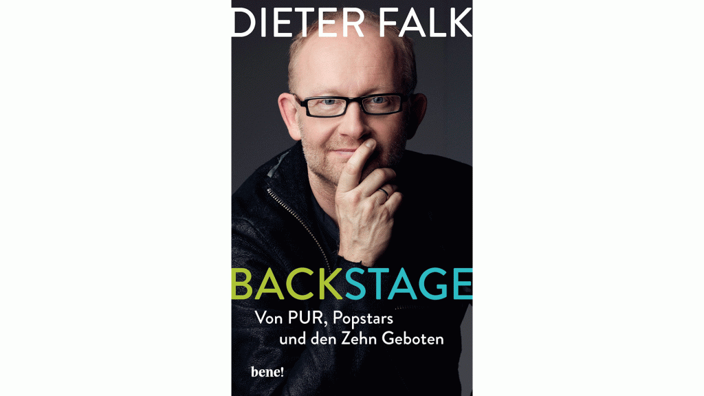 "Backstage - von PUR, Popstars und den Zehn Geboten" ist der Titel der bei Droeme Knaur erschienenen Autobiografie von Dieter Falk. Bildquelle: © Droeme Knaur Verlag