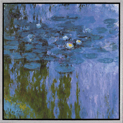 Claude Monet: Seerosen I und II. 2 Fine Art Giclée-Drucke auf Künstlerleinwand.