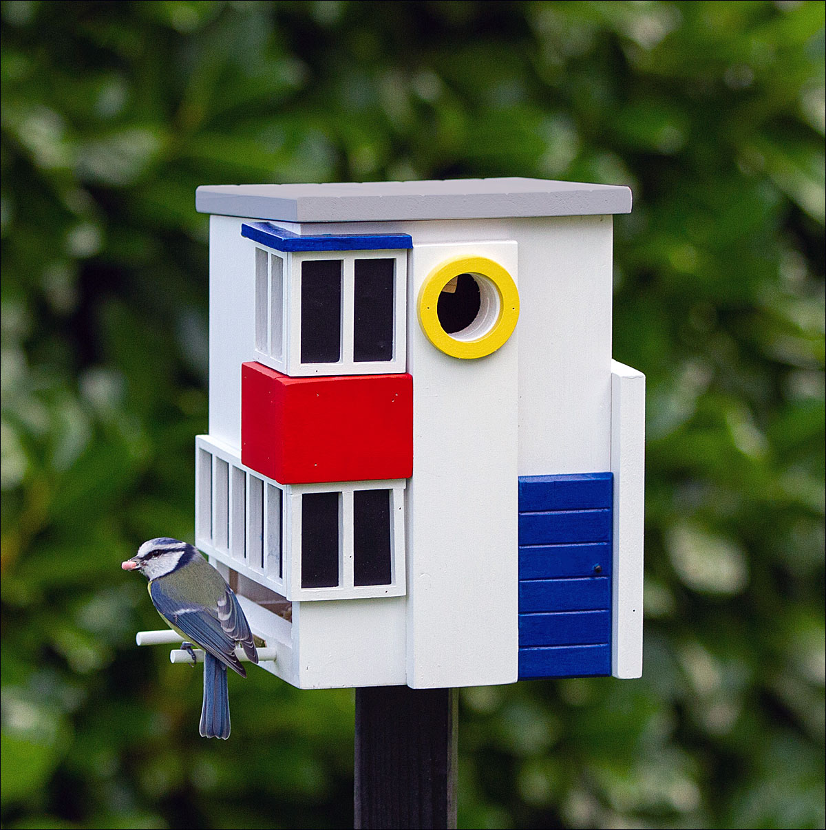 Vogelhaus Mondrian & Le Corbusier.