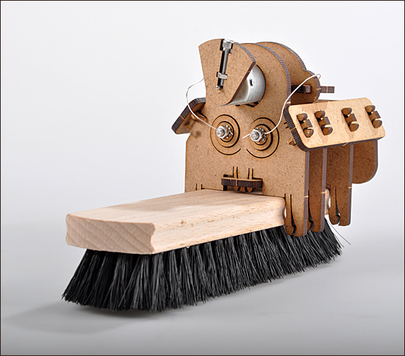 Lernbausatz Putz-Roboter.